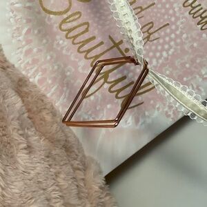 Rose Gold Square Hoop Earrings